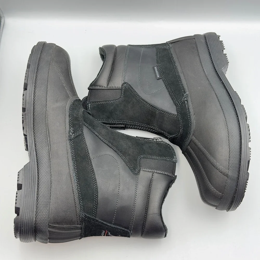 Nortiv8 Mens Black Winter Snow Boots Waterproof 3M Insulated Front Zip Size 13
